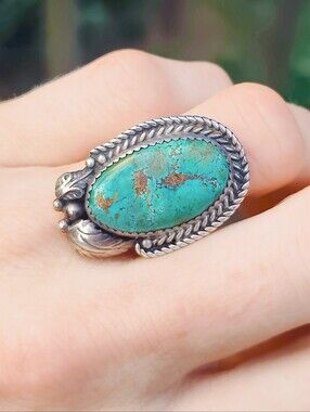 Vintage Sterling Navajo Turquoise Ring